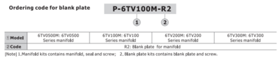 P-6TV200M-R2 AIRTAC BLANK PLATE, AIRTAC<BR>6TV2 SERIES